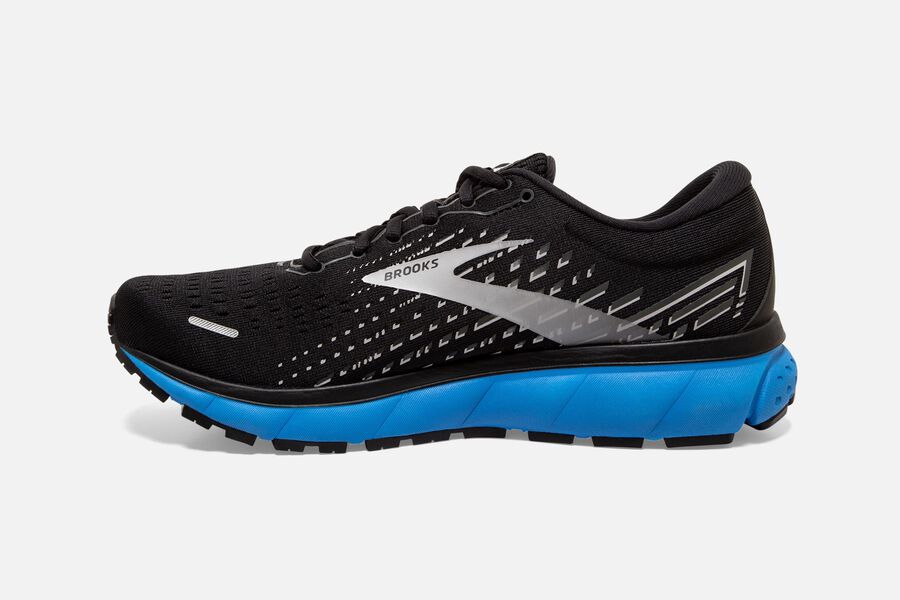 Brooks Ghost 13 Road Running Shoes - Mens - Black/Grey/Blue - NA6058473